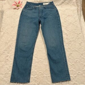 Rag & Bone Nina High-Rise Ankle Cigarette Jeans w/Unfinished Hem